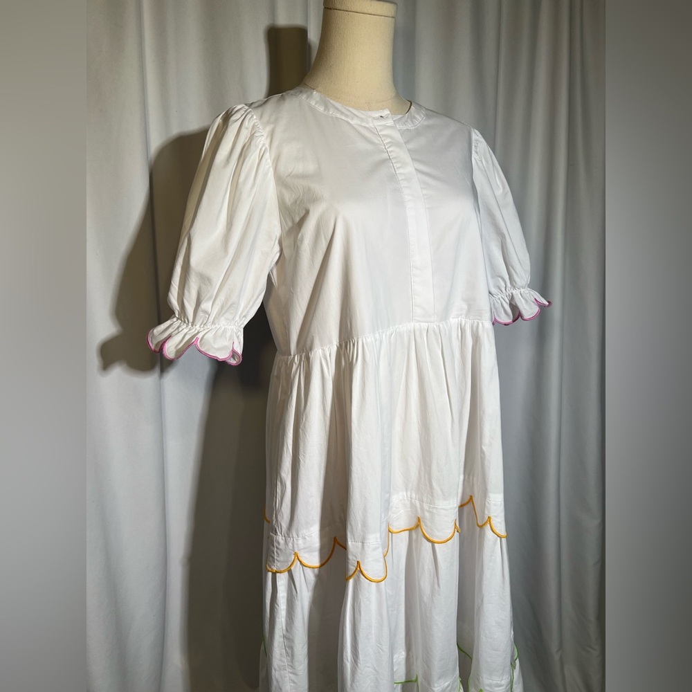 English Factory SCALLOPED EDGE MIDI DRESS | M - Picture 4 of 13